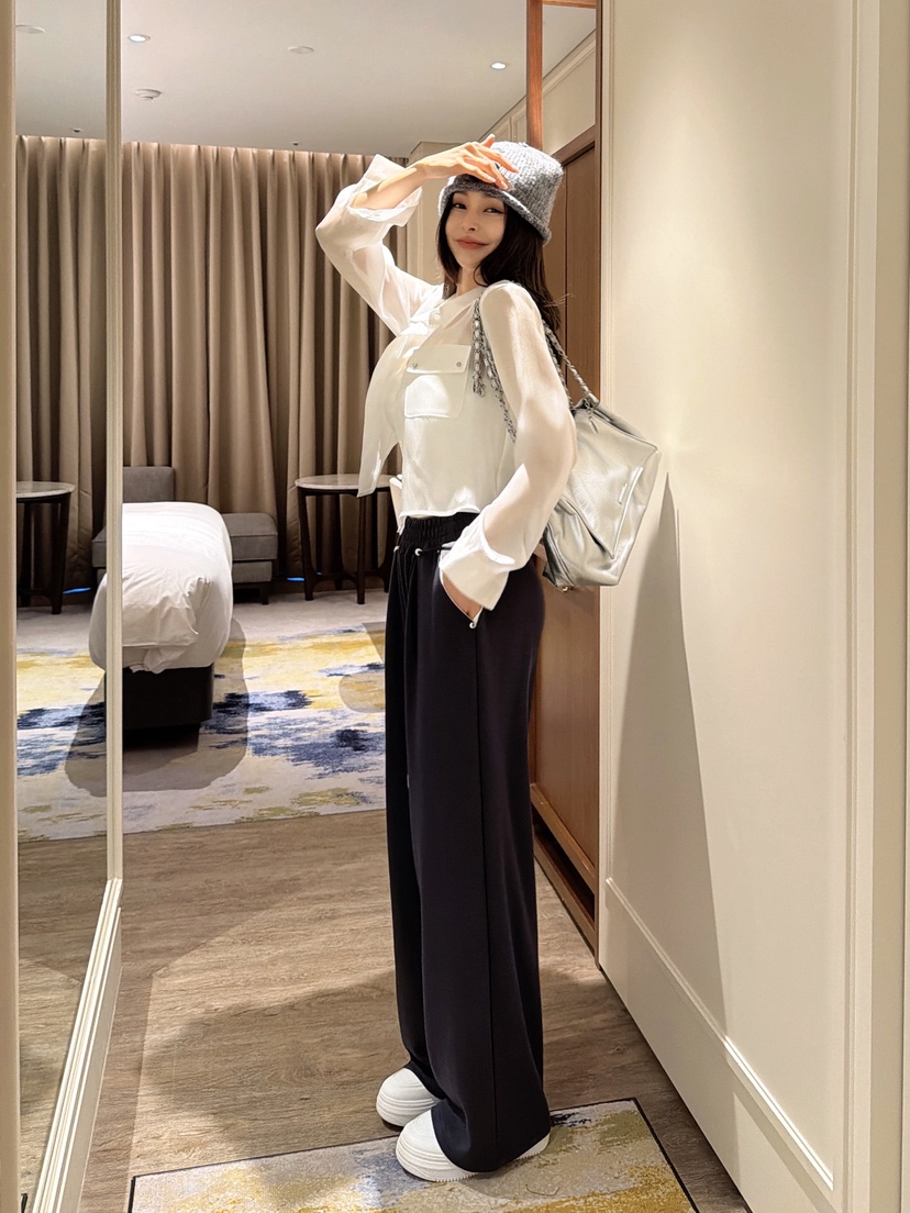 CLOTH韓國直郵女裝新款人氣26春夏真品推薦熱賣休閑褲含腰繩CLOTH休閑褲