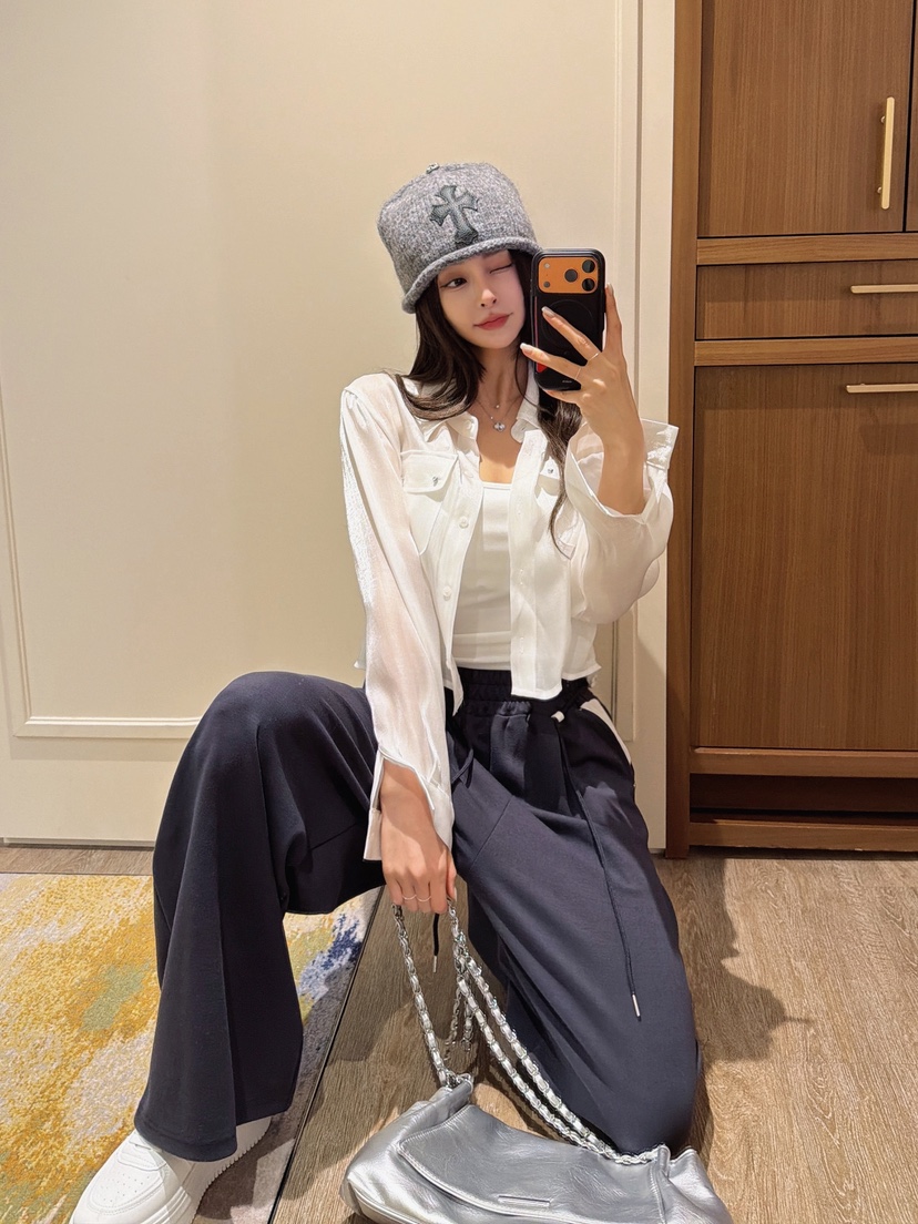 CLOTH韓國直郵女裝新款人氣26春夏真品推薦熱賣休閑褲含腰繩CLOTH休閑褲