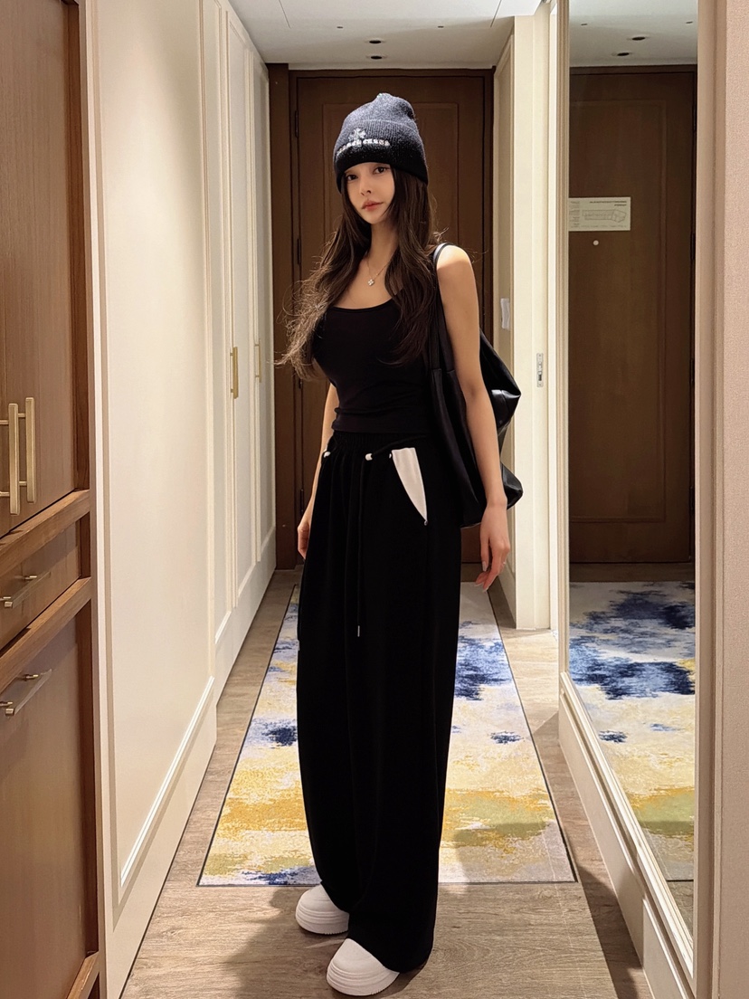 CLOTH韓國直郵女裝新款人氣26春夏真品推薦熱賣休閑褲含腰繩CLOTH休閑褲