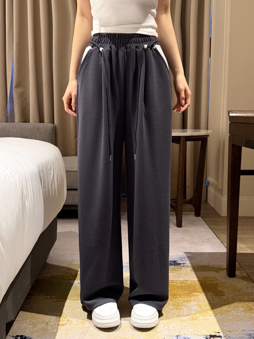 CLOTH韓國直郵女裝新款人氣26春夏真品推薦熱賣休閑褲含腰繩CLOTH休閑褲圖色1墨