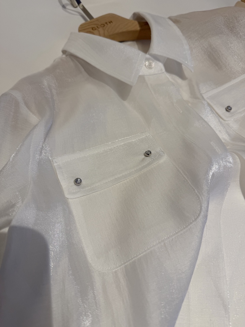 CLOTH韓國直郵女士新品人氣職業熱賣時尚推薦襯衫蕾絲衫短款CLOTH襯衫/蕾絲衫