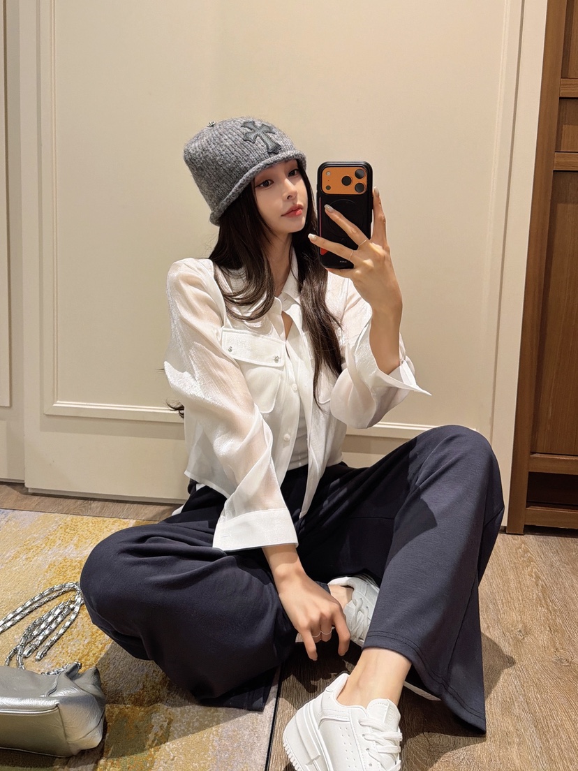 CLOTH韓國直郵女士新品人氣職業熱賣時尚推薦襯衫蕾絲衫短款CLOTH襯衫/蕾絲衫