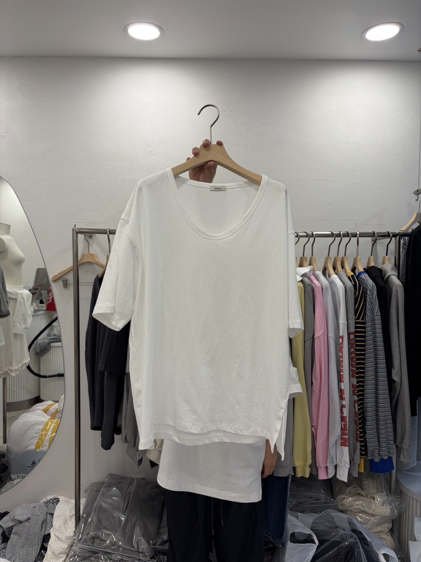 DELICATE韓國直郵女士新款26春夏真品時尚推薦休閑職業T恤DELICATET恤圖色1