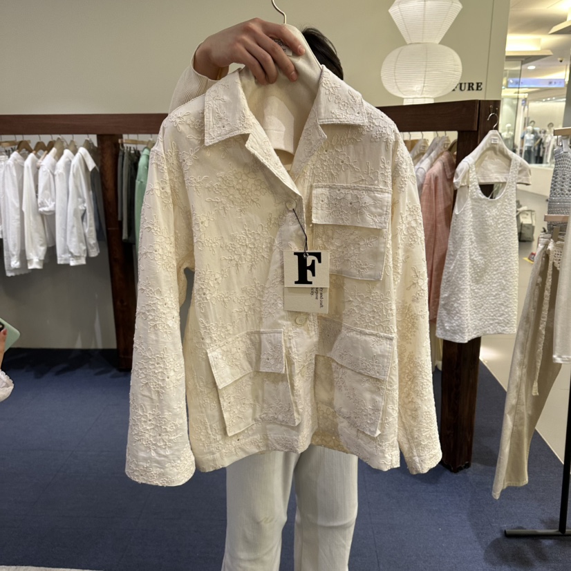 FURE東大門實拍女士新款休閑熱賣26春夏真品職業夾克刺繡FURE夾克圖色1