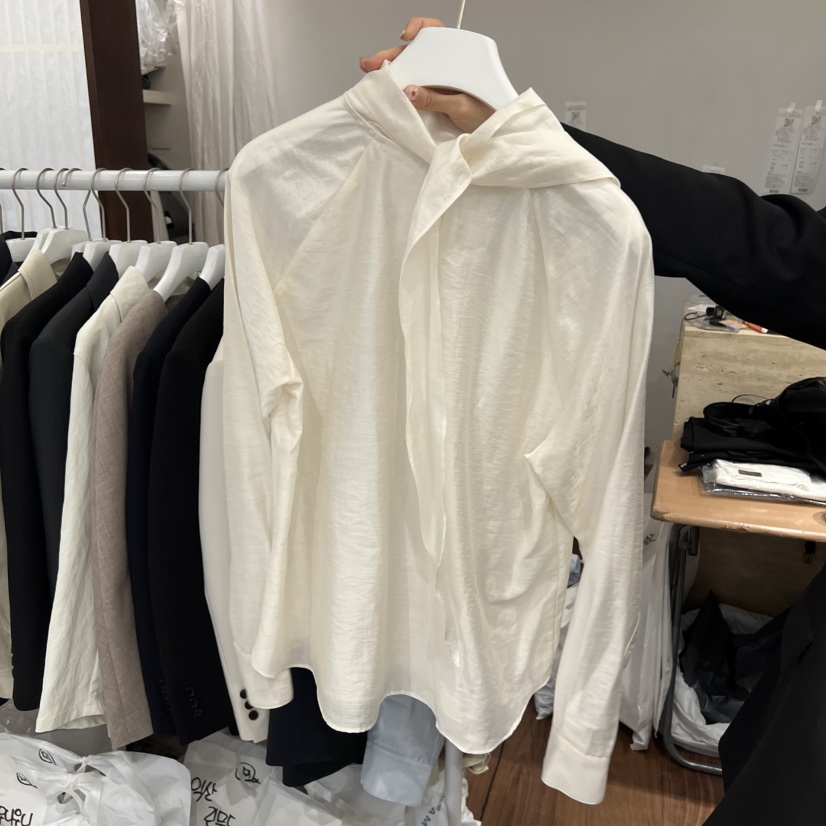 UNDERSTANDING東大門代購女裝新款推薦襯衫蕾絲衫天絲圍巾UNDERSTANDING襯衫/蕾絲衫