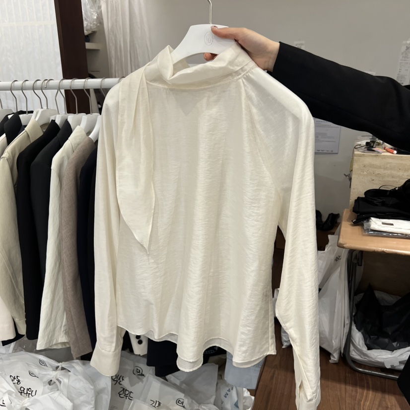 UNDERSTANDING東大門代購女裝新款推薦襯衫蕾絲衫天絲圍巾UNDERSTANDING襯衫/蕾絲衫圖色1