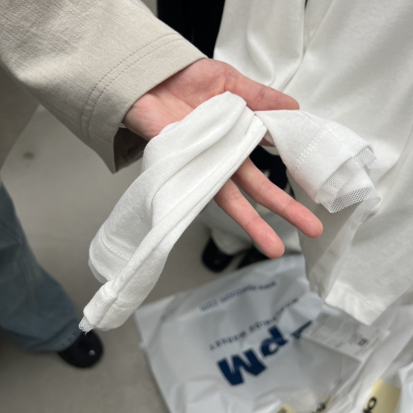 NUTPLAN韓國代購女士新品26春夏真品人氣熱賣長袖T恤V領網眼NUTPLAN長袖T恤