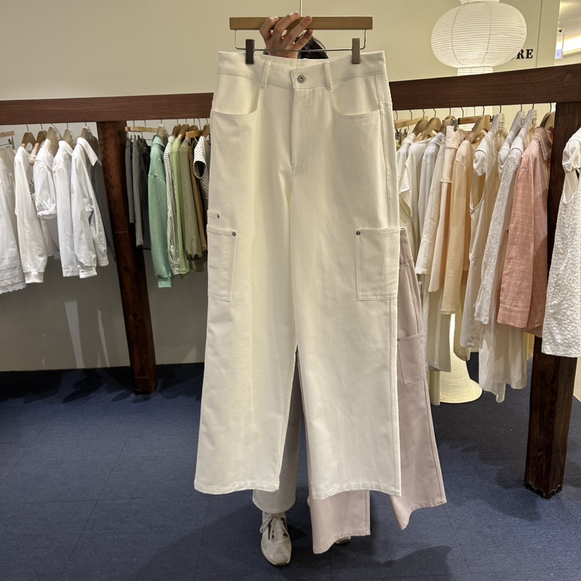 FURE東大門直郵女士新品職業時尚熱賣推薦休閑褲口袋棉質FURE休閑褲圖色1