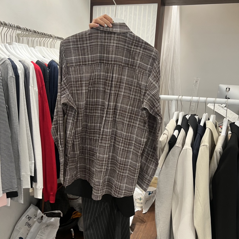 UNDERSTANDING韓國直郵女士新品真品休閑熱賣襯衫蕾絲衫格子UNDERSTANDING襯衫/蕾絲衫