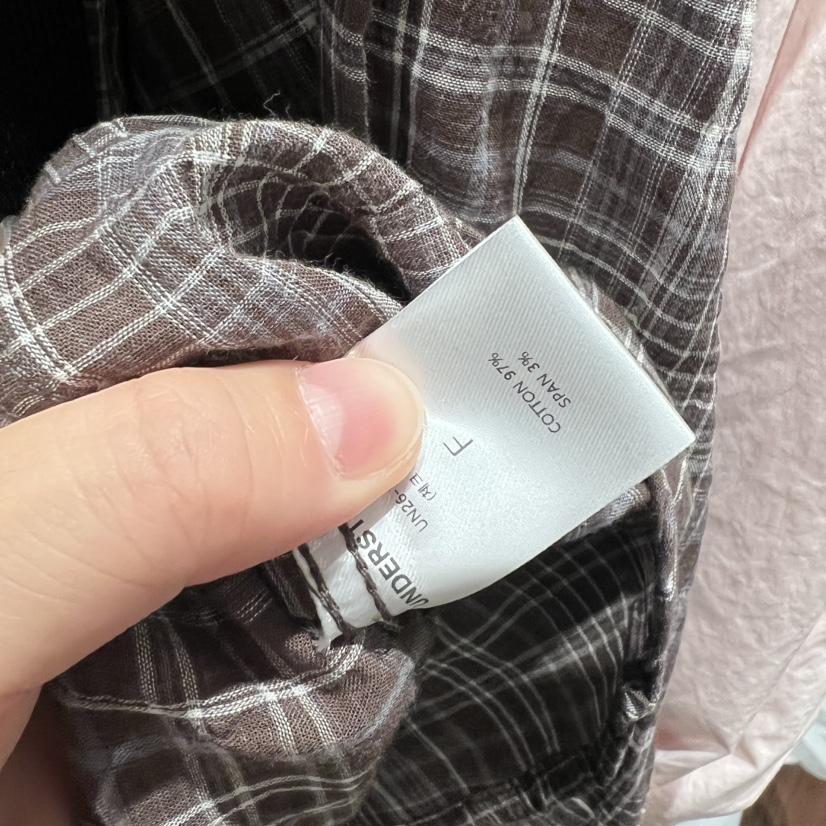 UNDERSTANDING韓國直郵女士新品真品休閑熱賣襯衫蕾絲衫格子UNDERSTANDING襯衫/蕾絲衫