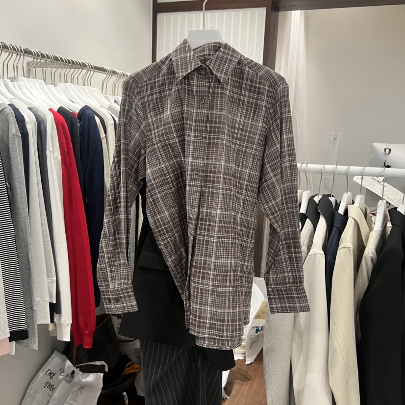 UNDERSTANDING韓國直郵女士新品真品休閑熱賣襯衫蕾絲衫格子UNDERSTANDING襯衫/蕾絲衫圖色1