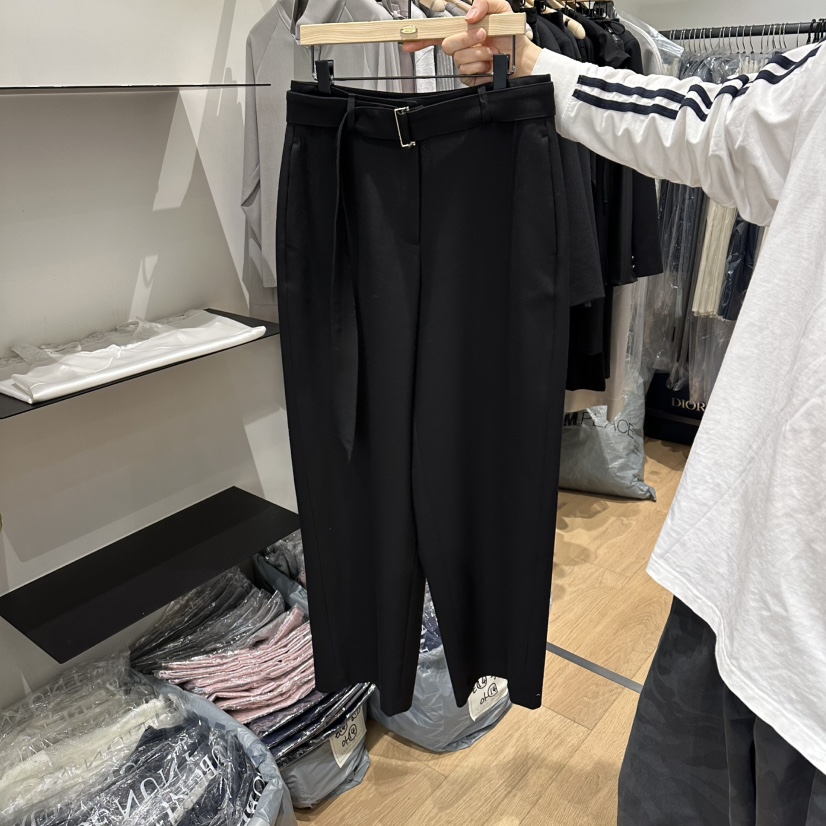 aube nunt東大門代購女士新品熱賣推薦真品休閑褲含腰帶aube nunt休閑褲圖色2