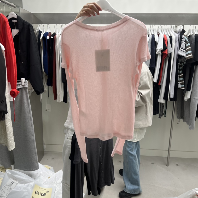 NUTPLAN東大門直郵女士新品時尚休閑26春夏長袖T恤假兩件NUTPLAN長袖T恤