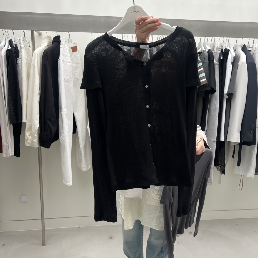 NUTPLAN東大門直郵女士新品時尚休閑26春夏長袖T恤假兩件NUTPLAN長袖T恤圖色3