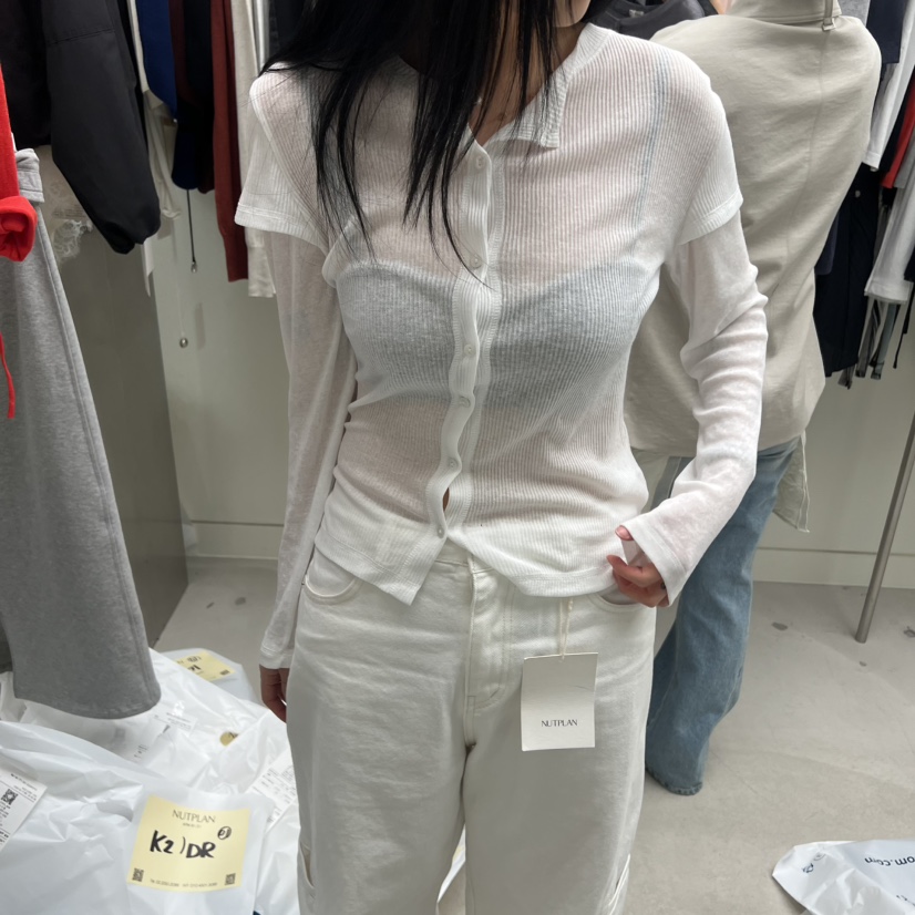 NUTPLAN東大門直郵女士新品時尚休閑26春夏長袖T恤假兩件NUTPLAN長袖T恤圖色4