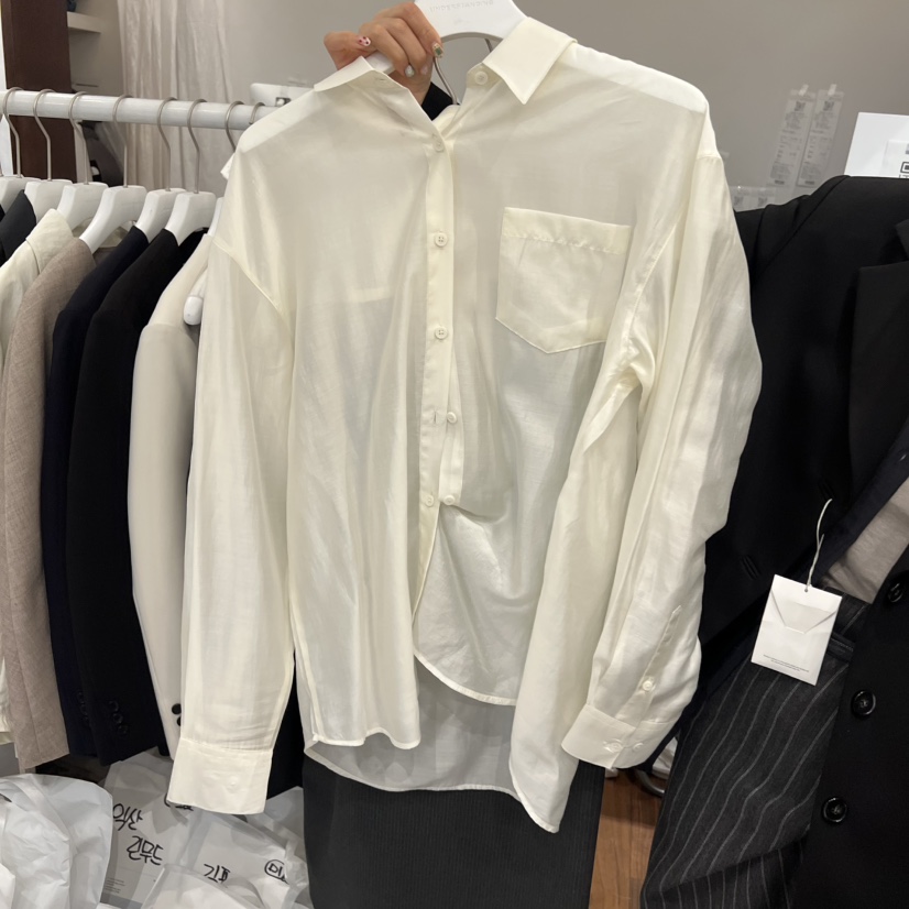 UNDERSTANDING韓國直郵女裝新款休閑真品時尚襯衫蕾絲衫天絲UNDERSTANDING襯衫/蕾絲衫圖色1