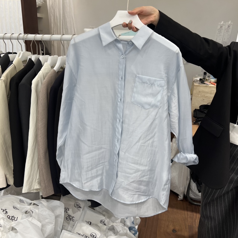 UNDERSTANDING韓國直郵女裝新款休閑真品時尚襯衫蕾絲衫天絲UNDERSTANDING襯衫/蕾絲衫圖色3