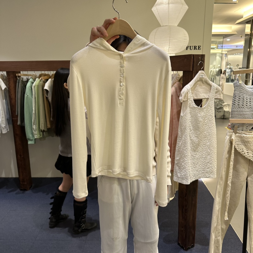 FURE東大門代購女士新品熱賣人氣真品時尚職業長袖T恤紐扣FURE長袖T恤圖色2