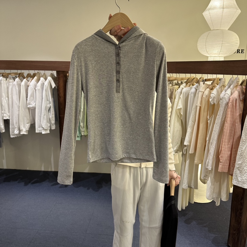 FURE東大門代購女士新品熱賣人氣真品時尚職業長袖T恤紐扣FURE長袖T恤圖色3