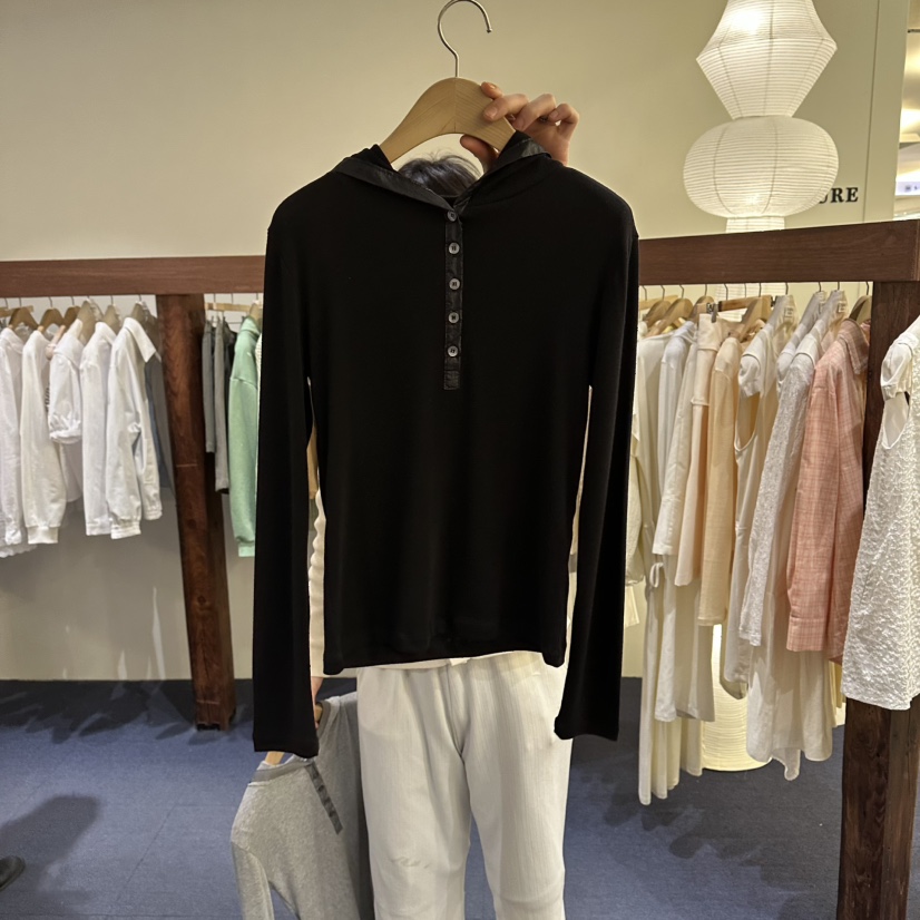 FURE東大門代購女士新品熱賣人氣真品時尚職業長袖T恤紐扣FURE長袖T恤圖色4