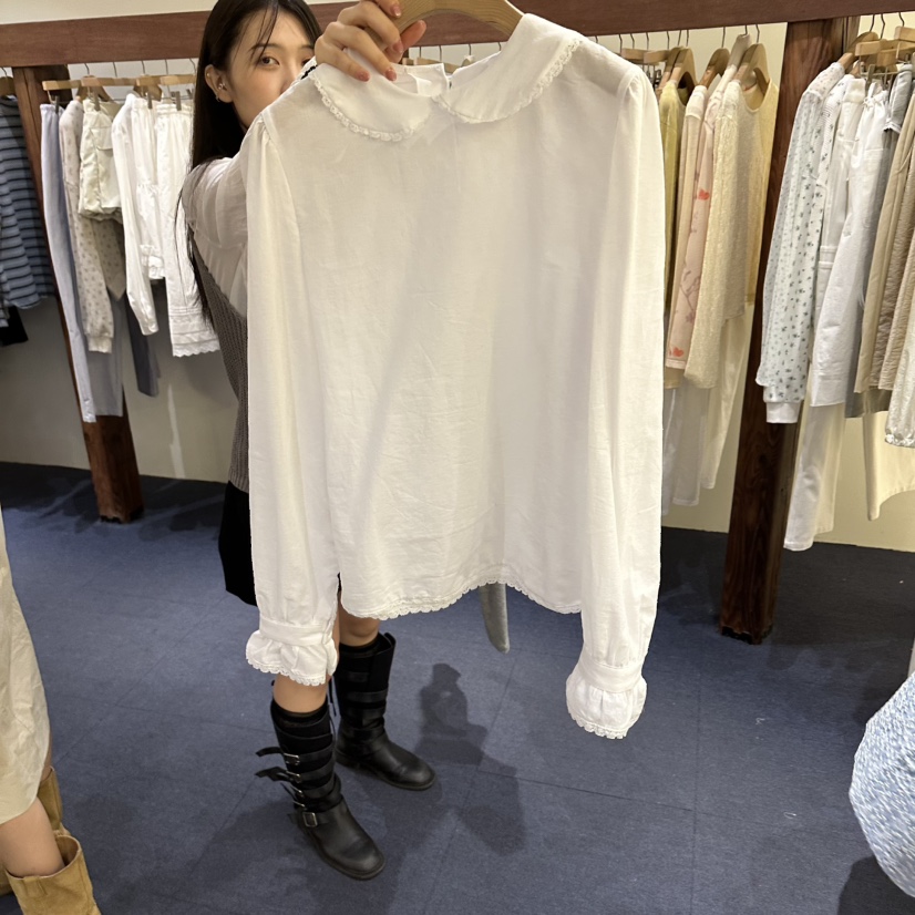 FURE東大門直郵女士新款職業休閑真品26春夏襯衫蕾絲衫蕾絲FURE襯衫/蕾絲衫圖色1