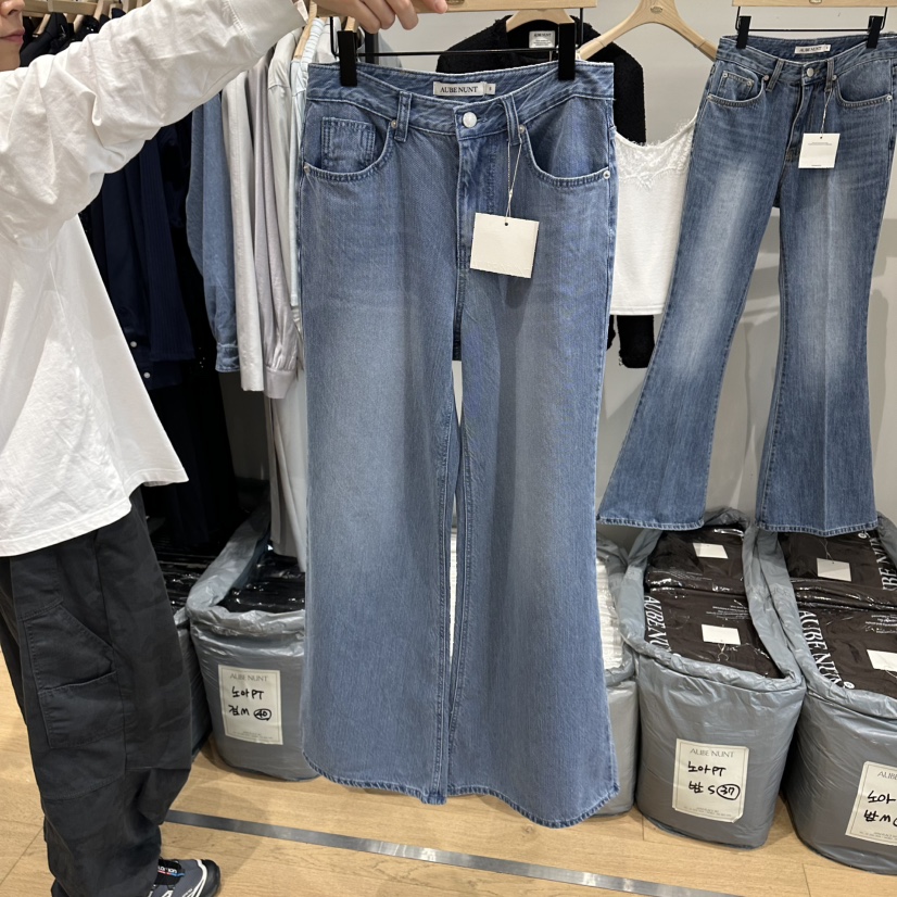 aube nunt東大門代購女裝新款熱賣真品26春夏推薦牛仔褲aube nunt牛仔褲圖色1