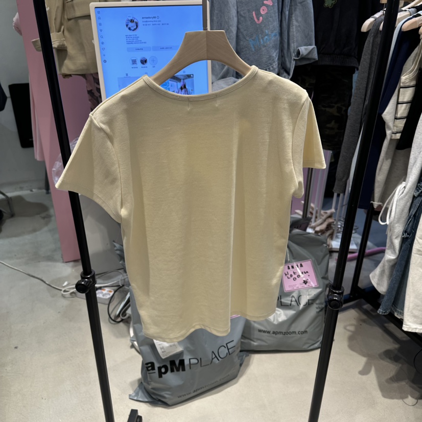 ANNA-P韓國直郵女裝新款熱賣26春夏推薦時尚人氣T恤羅紋ANNA-PT恤