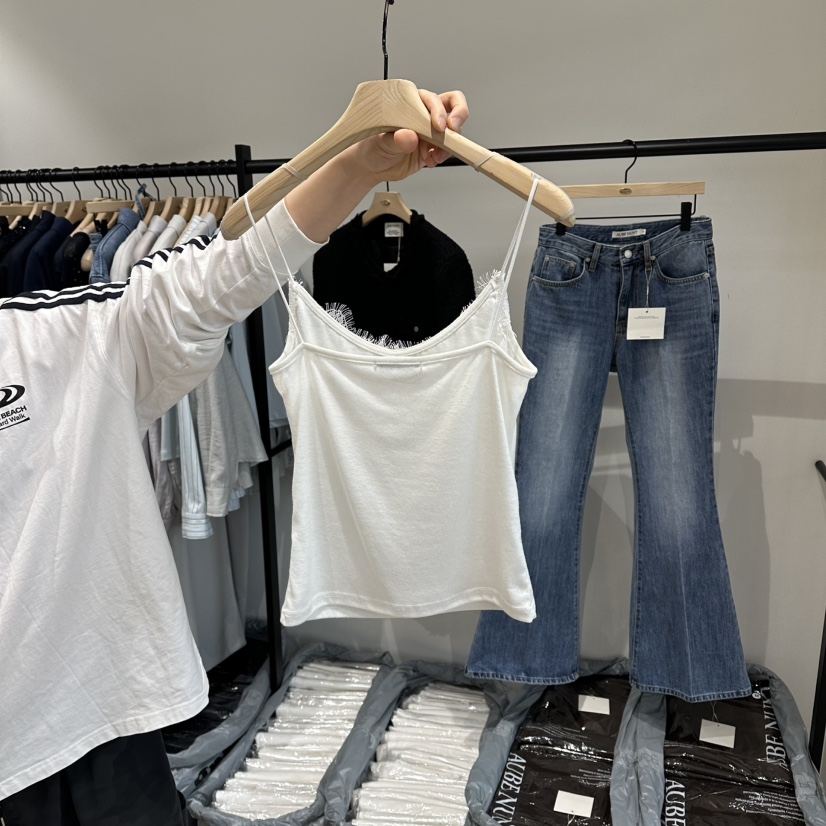 aube nunt韓國代購女裝新款時尚真品職業推薦吊帶背心蕾絲aube nunt吊帶/背心