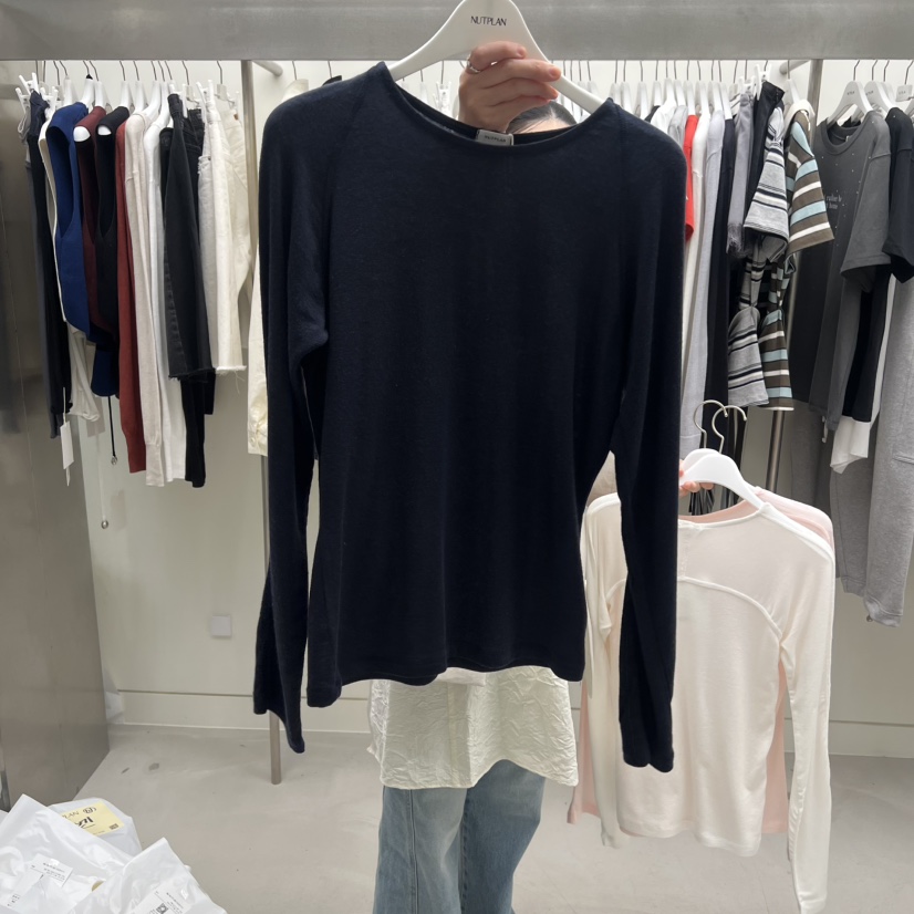 NUTPLAN韓國直郵女裝新款休閑推薦熱賣26春夏時尚長袖T恤NUTPLAN長袖T恤圖色2