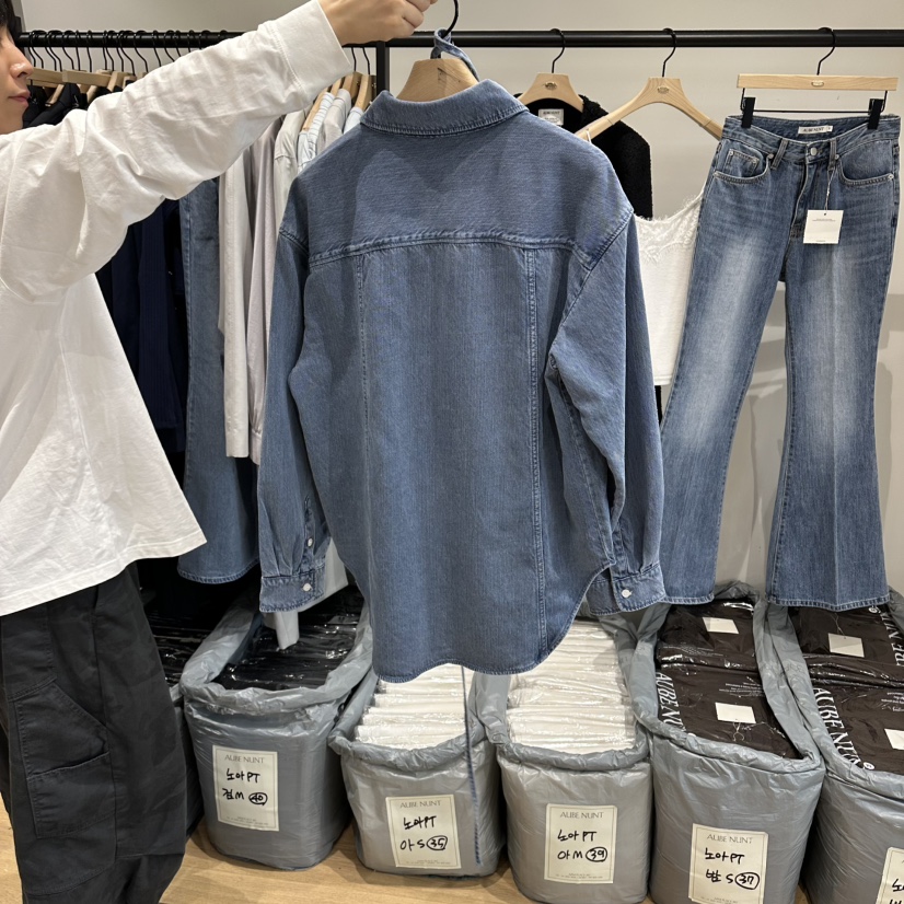 aube nunt韓國代購女裝新款時尚26春夏真品休閑襯衫蕾絲衫aube nunt襯衫/蕾絲衫