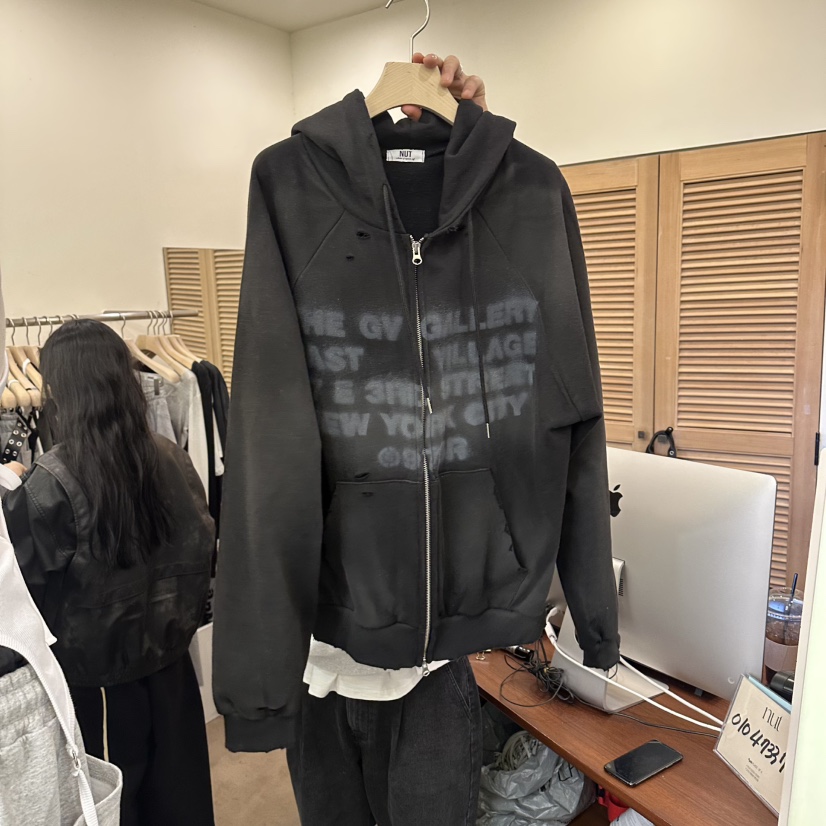 NUT東大門實拍女裝新款26春夏時尚推薦人氣夾克連帽衫拉鏈NUT夾克圖色2