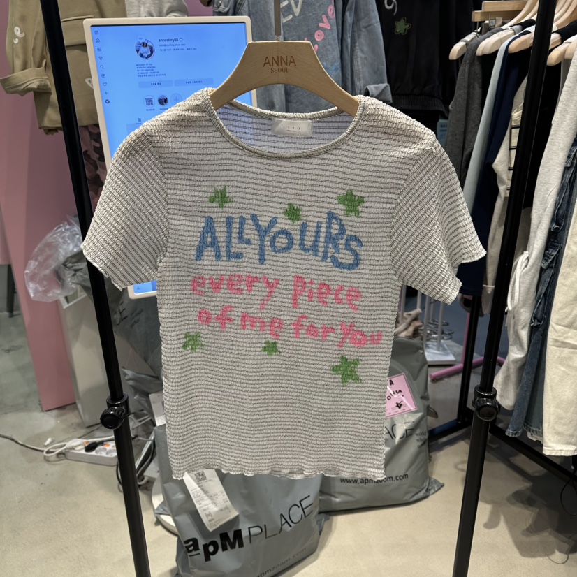 ANNA-P東大門代購女士新款時尚人氣熱賣職業推薦26春夏T恤ANNA-PT恤圖色1