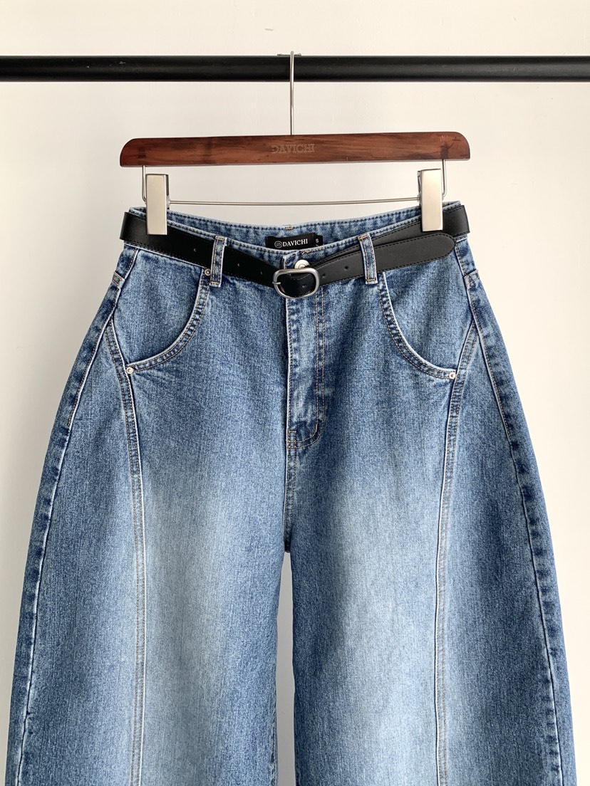 DAVICHI/D.SECOND韓國直郵女裝新款熱賣牛仔褲含隨機腰帶DAVICHI/D.SECOND牛仔褲