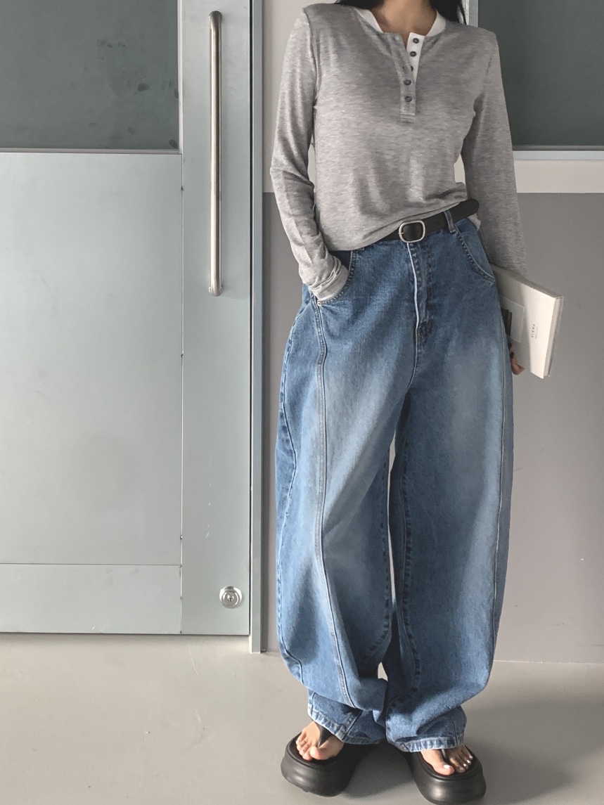 DAVICHI/D.SECOND韓國直郵女裝新款熱賣牛仔褲含隨機腰帶DAVICHI/D.SECOND牛仔褲