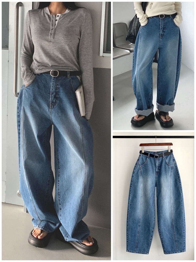 DAVICHI/D.SECOND韓國直郵女裝新款熱賣牛仔褲含隨機腰帶DAVICHI/D.SECOND牛仔褲