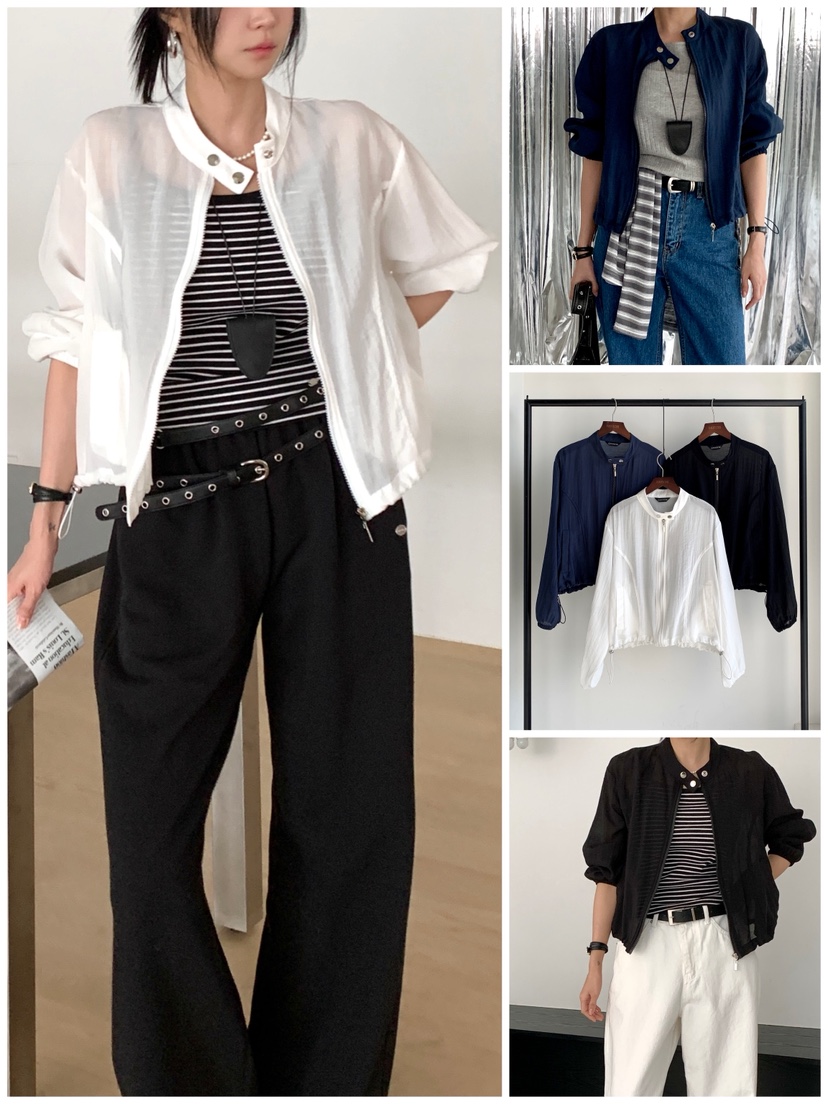 DAVICHI/D.SECOND東大門實拍女裝新款熱賣推薦夾克透明DAVICHI/D.SECOND夾克