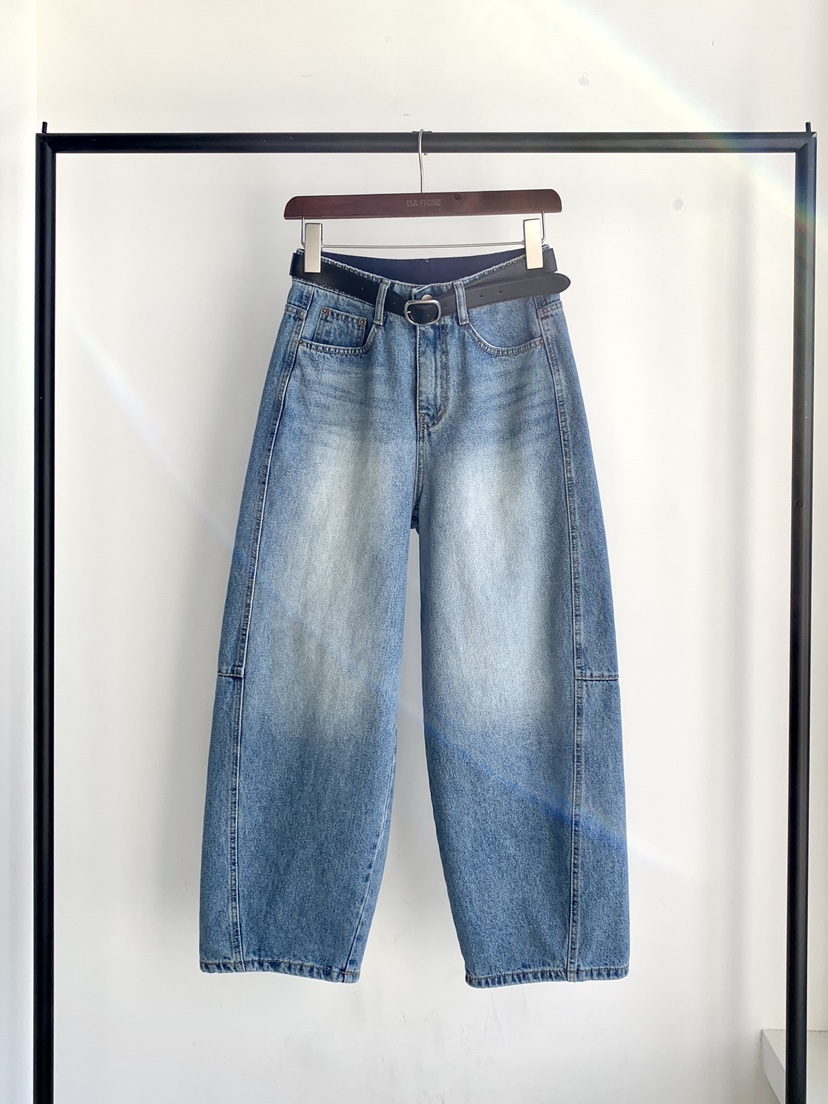 DAVICHI/D.SECOND韓國代購女士新品推薦牛仔褲含隨機腰帶DAVICHI/D.SECOND牛仔褲圖色2