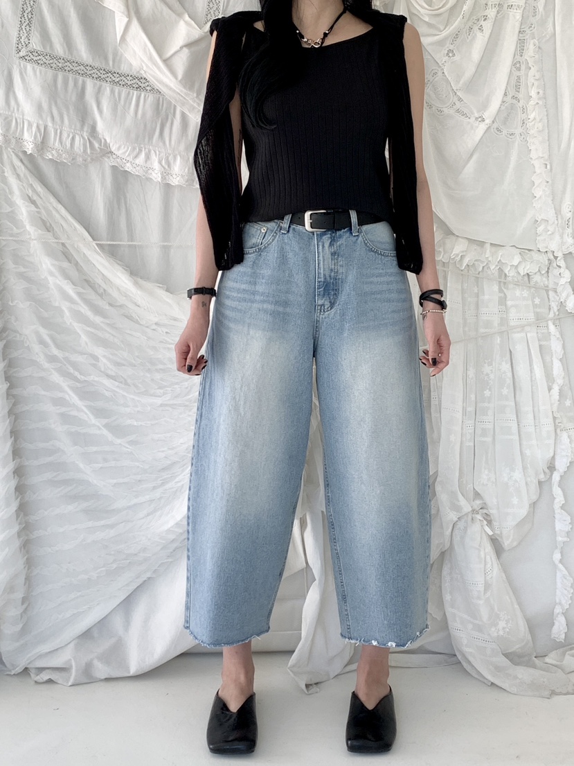 DAVICHI/D.SECOND東大門代購女士新款時尚牛仔褲含隨機腰帶DAVICHI/D.SECOND牛仔褲