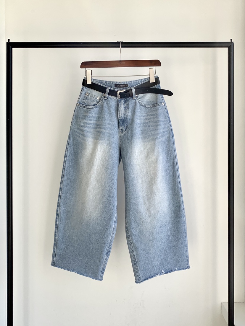 DAVICHI/D.SECOND東大門代購女士新款時尚牛仔褲含隨機腰帶DAVICHI/D.SECOND牛仔褲圖色1