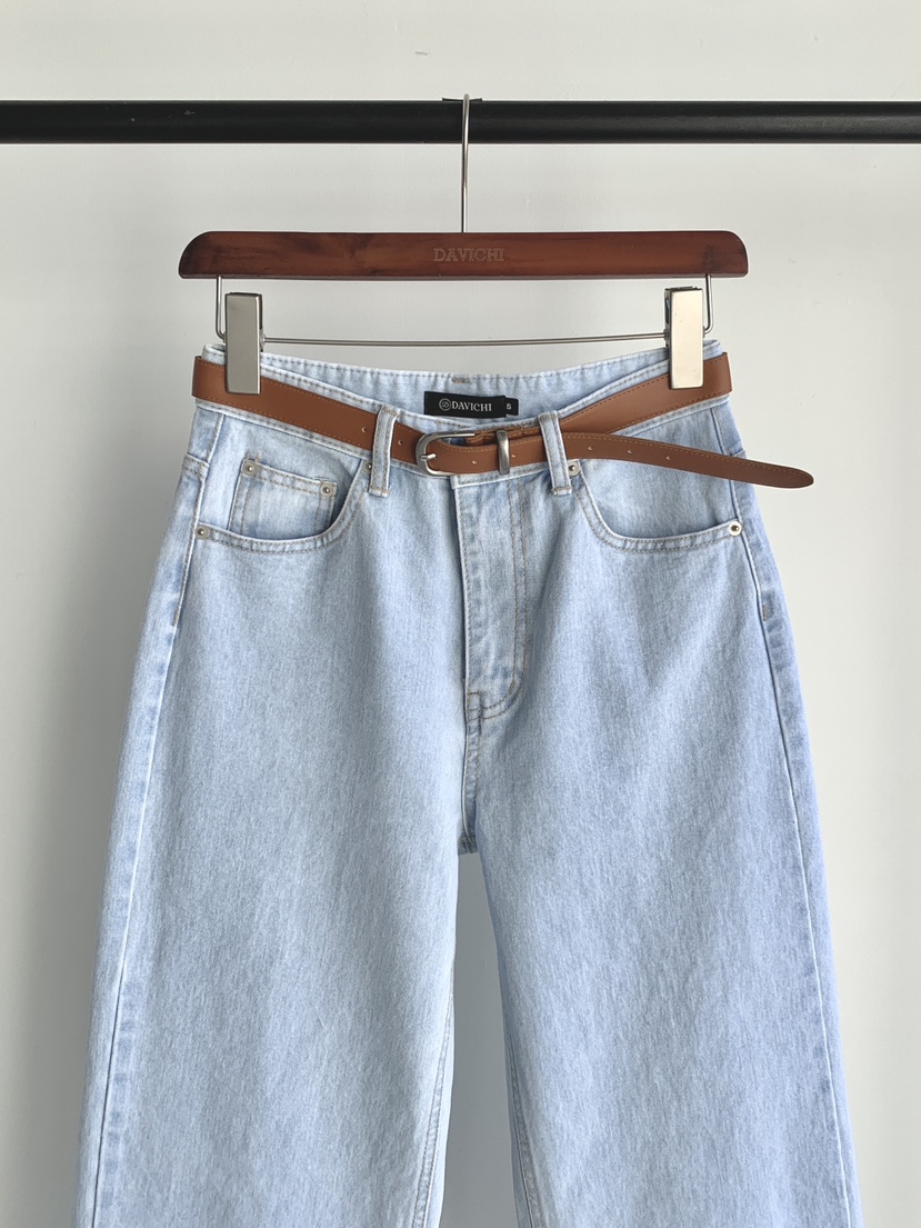 DAVICHI/D.SECOND韓國代購女裝新品26春夏牛仔褲含隨機腰帶DAVICHI/D.SECOND牛仔褲