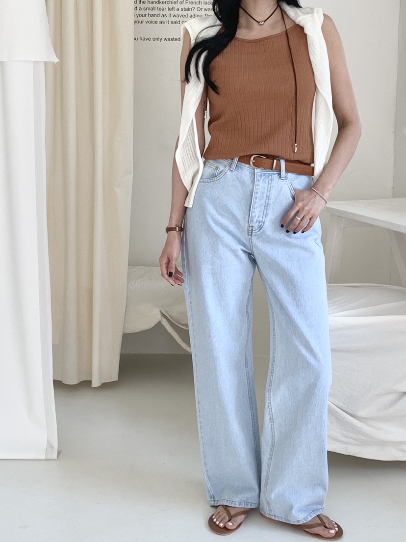 DAVICHI/D.SECOND韓國代購女裝新品26春夏牛仔褲含隨機腰帶DAVICHI/D.SECOND牛仔褲