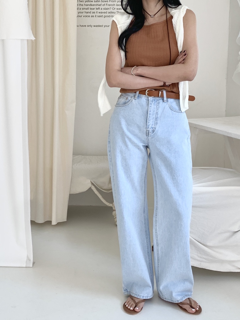 DAVICHI/D.SECOND韓國代購女裝新品26春夏牛仔褲含隨機腰帶DAVICHI/D.SECOND牛仔褲