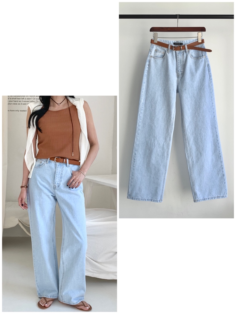 DAVICHI/D.SECOND韓國代購女裝新品26春夏牛仔褲含隨機腰帶DAVICHI/D.SECOND牛仔褲