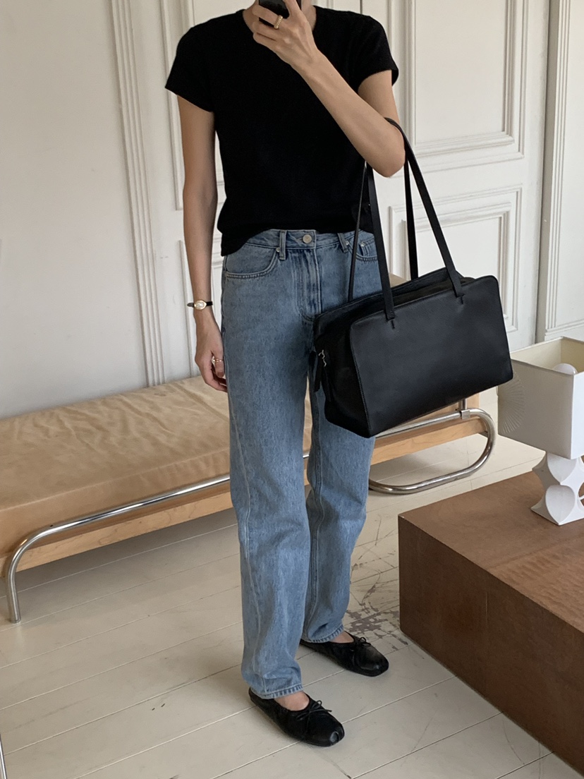 A Flan韓國直郵女裝新品推薦休閑真品職業時尚26春夏牛仔褲AFN/FLAN EDITION牛仔褲