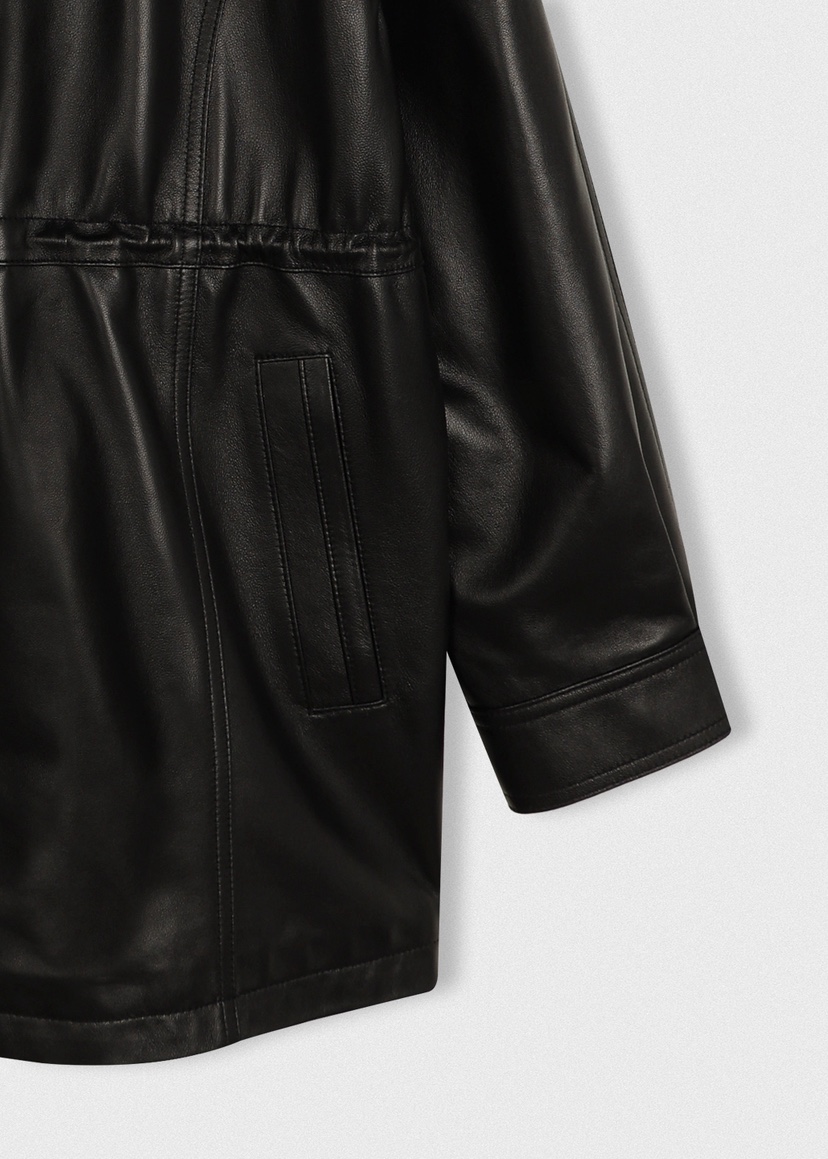 A Flan東大門代購女士新品時尚熱賣休閑職業26春夏皮衣復古AFN/FLAN EDITION皮衣