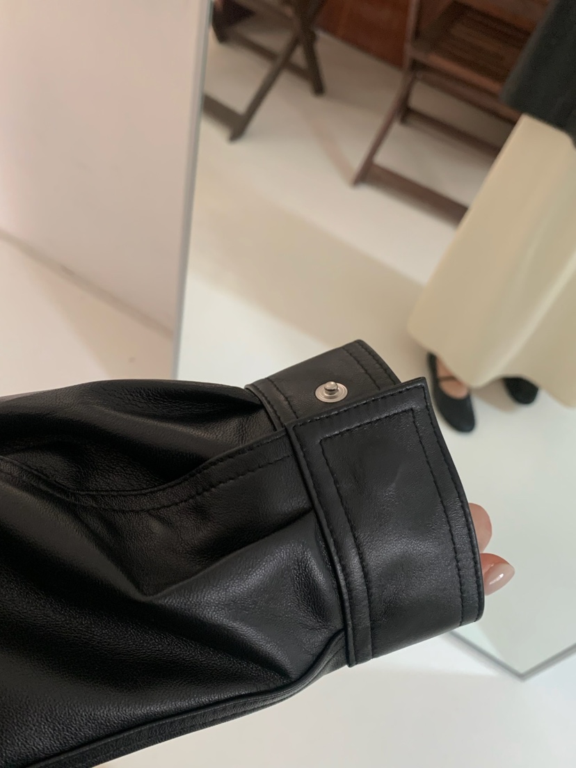 A Flan東大門代購女士新品時尚熱賣休閑職業26春夏皮衣復古AFN/FLAN EDITION皮衣