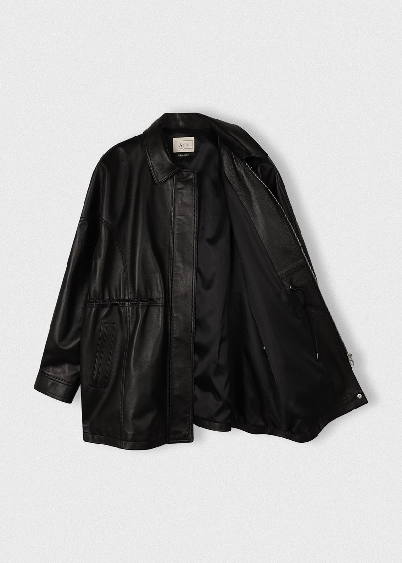 A Flan東大門代購女士新品時尚熱賣休閑職業26春夏皮衣復古AFN/FLAN EDITION皮衣