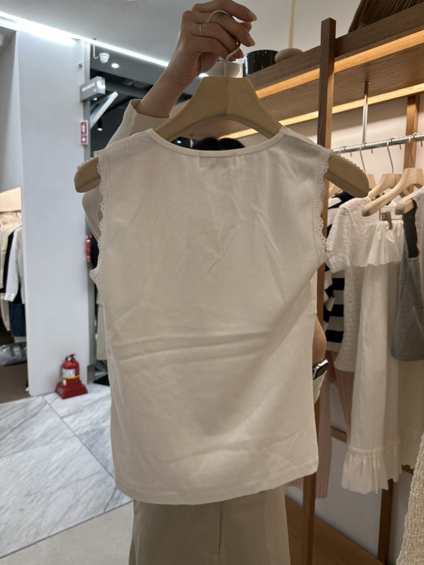 VELVET UNDERGROUND東大門代購女士新款職業吊帶背心蕾絲紐扣VELVET UNDERGROUND吊帶/背心