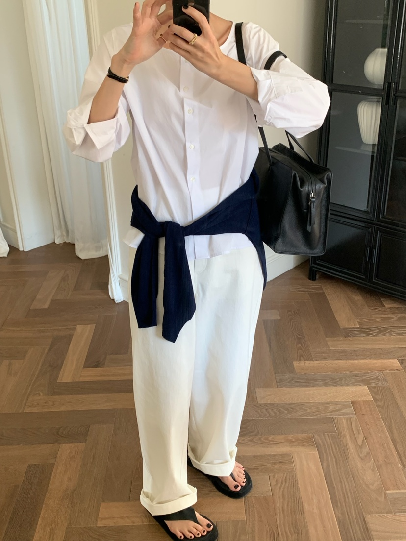 A Flan東大門實拍女裝新品時尚熱賣休閑26春夏襯衫蕾絲衫露肩AFN/FLAN EDITION襯衫/蕾絲衫