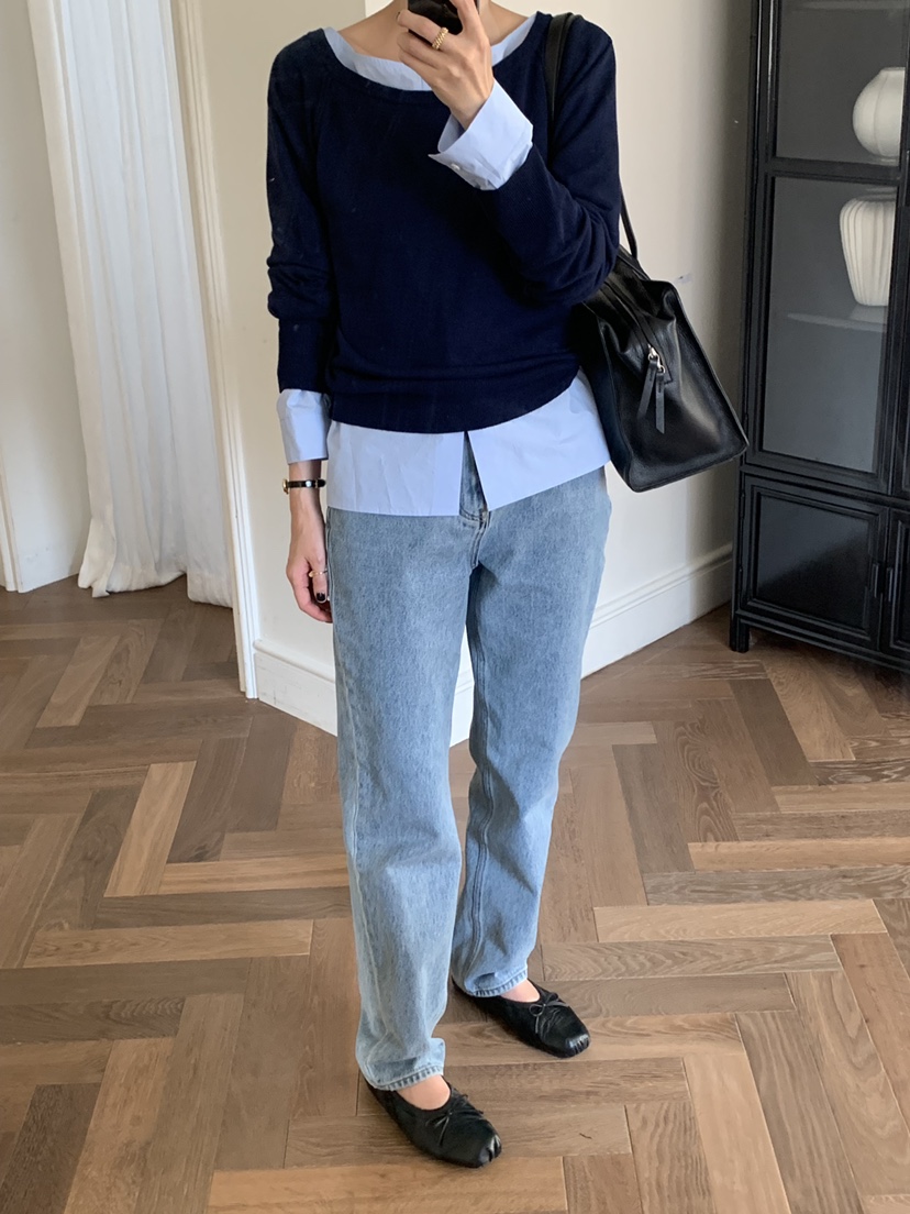 A Flan東大門實拍女裝新品時尚熱賣休閑26春夏襯衫蕾絲衫露肩AFN/FLAN EDITION襯衫/蕾絲衫